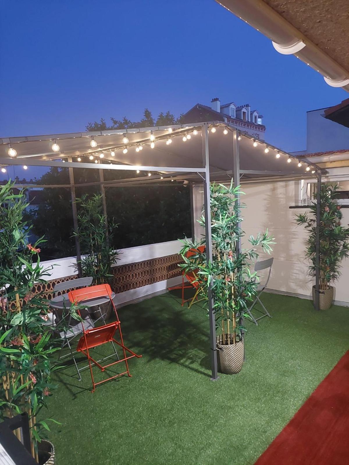 Paris-Eiffel, Bienvenue -Terrasse -Netflix Daire Pantin Dış mekan fotoğraf
